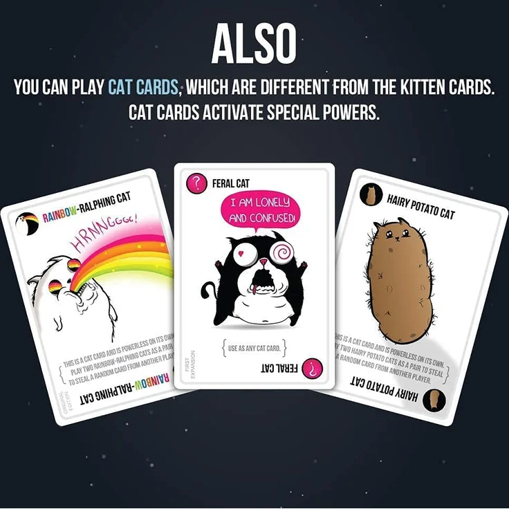 Asmodee EKG-1EXP Imploding Kittens: Die erste Spielerweiterung von Exploding Kittens, Englisch – Bild 4