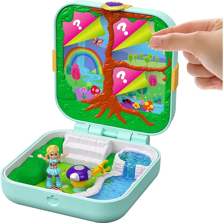 Polly Pocket GDK79- Verborgene Schätze Schmetterlingswald Schatulle, Puppen Spiezeug ab 4 Jahren – Bild 6