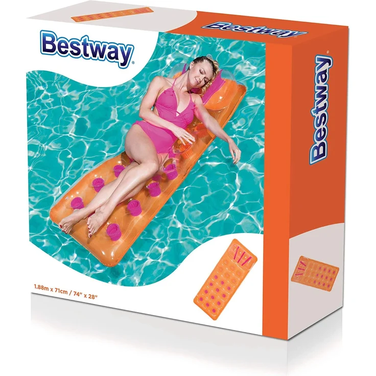Bestway 43015 Grün Transparent Gelb Schwimmende Matratze Vinyl 630 mm 175 cm 260 mm – Bild 6