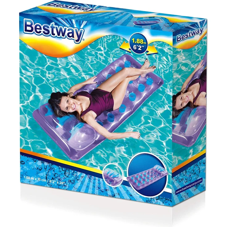 Bestway 43015 Grün Transparent Gelb Schwimmende Matratze Vinyl 630 mm 175 cm 260 mm – Bild 7