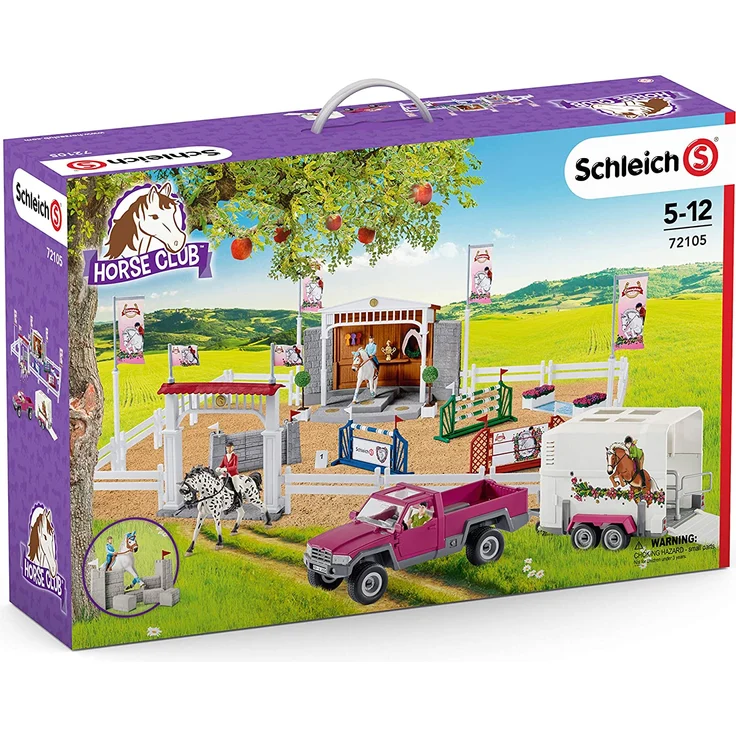 SCHLEICH Horse Club 72105 'Großes Reitturnier mit Pick-Up und Pferdeanhänger', ab 5 Jahren, 60 Teile - Preisvergleich – Bild 1