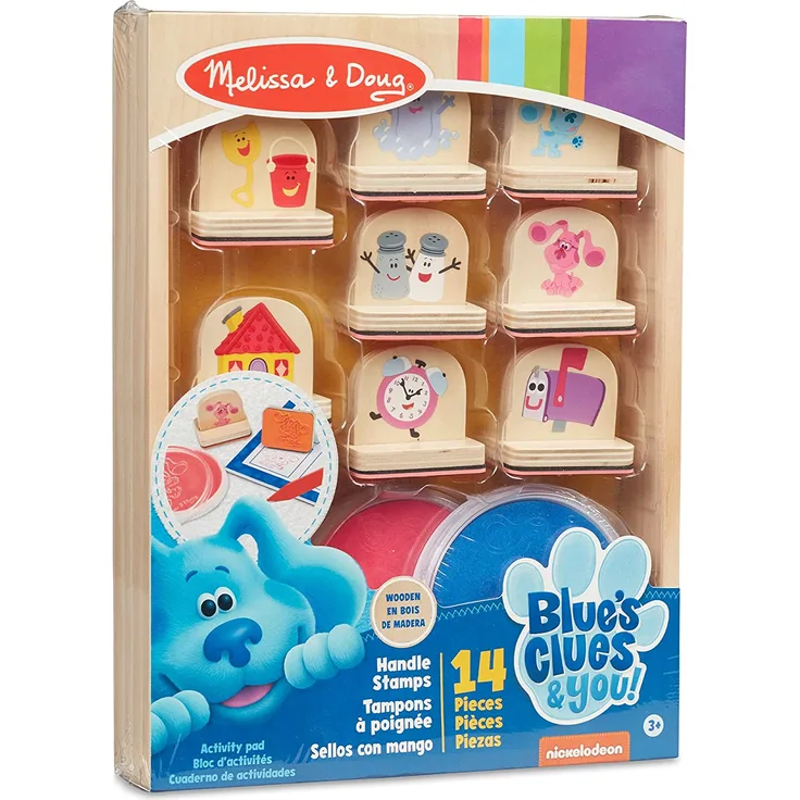 Melissa & Doug 33015 Blue's Clues & You Stempel mit Holzgriff, Mehrfarbig