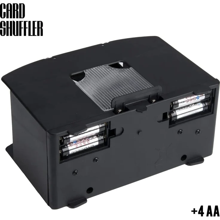 GOODS+GADGETS Elektrischer Kartenmischer Automatische XXL Karten-Mischmaschine für 4 Decks; Batteriebetrieben für sämtliche Spielkarten bis 90 mm - Preisvergleich – Bild 6