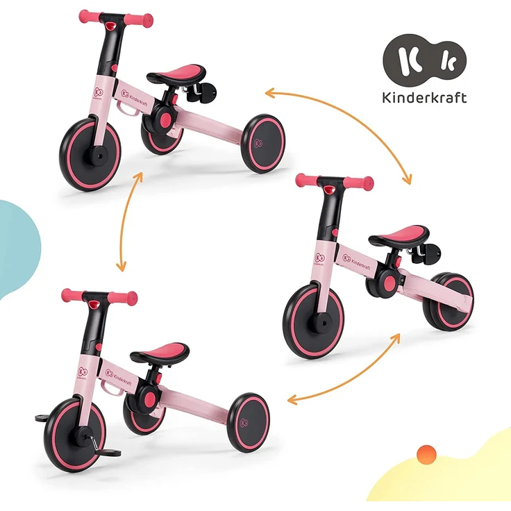 KinderKraft KINDERKRAFT 3-WHEEL BIKE 4TRIKE CANDY PINK – Bild 2