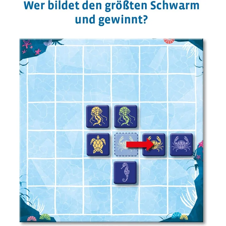 KOSMOS 691554 Aqualin - Schwarmtaktik für zwei, Brettspiel für 2 Spieler ab 10 Jahre – Bild 4