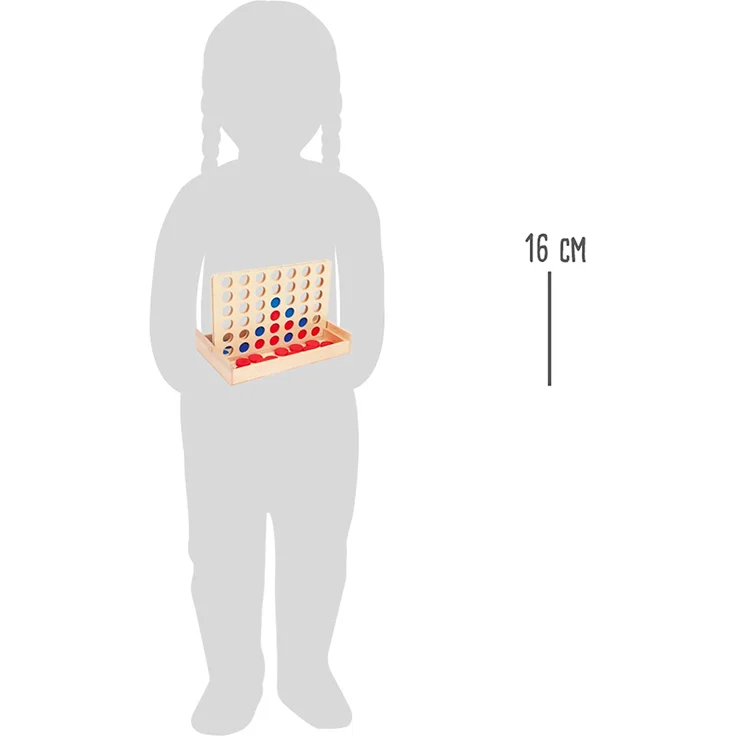 small foot Gesellschaftsspiel Vier in Einer Reihe auf Reise, als Reiseversion für unterwegs in praktischer Holzbox 3460 – Bild 5