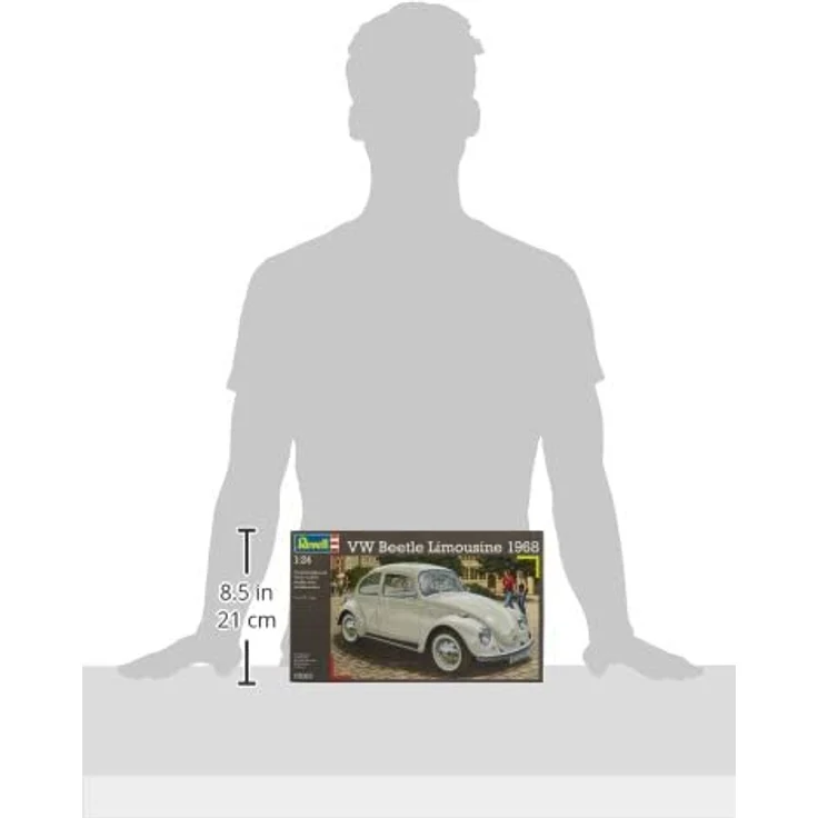 Revell Modellbausatz Auto 1:24 - Volkswagen VW Käfer 1968 (VW Beetle) im Maßstab 1:24, Level 4, originalgetreue Nachbildung mit vielen Details, 07083 – Bild 10