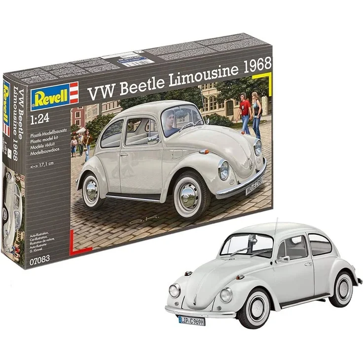 Revell Modellbausatz Auto 1:24 - Volkswagen VW Käfer 1968 (VW Beetle) im Maßstab 1:24, Level 4, originalgetreue Nachbildung mit vielen Details, 07083 – Bild 1