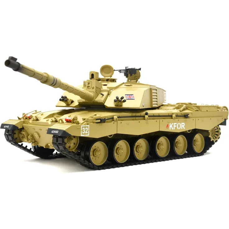 RC Panzer "Britischer Challenger 2" Heng Long 1:16 mit Rauch&Sound und Stahlgetriebe -2,4Ghz -V6. 0