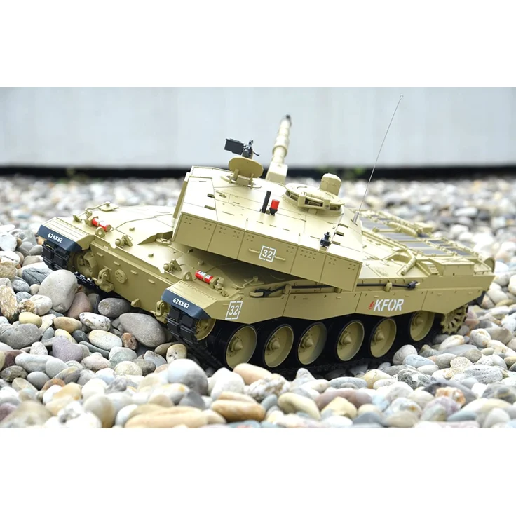 RC Panzer "Britischer Challenger 2" Heng Long 1:16 mit Rauch&Sound und Stahlgetriebe -2,4Ghz -V6. 0 – Bild 3