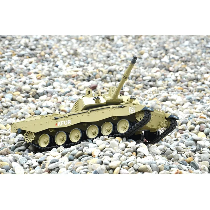 RC Panzer "Britischer Challenger 2" Heng Long 1:16 mit Rauch&Sound und Stahlgetriebe -2,4Ghz -V6. 0 – Bild 4