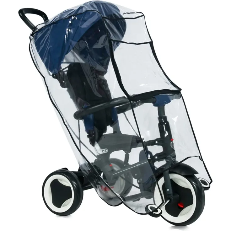 Lorelli Universal Regenschutz, Kinder Dreirad, Schutz vor Regen und Wind, Farbe:transparent