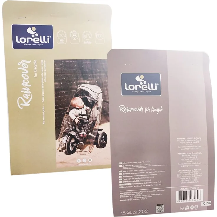 Lorelli Universal Regenschutz, Kinder Dreirad, Schutz vor Regen und Wind, Farbe:transparent – Bild 6