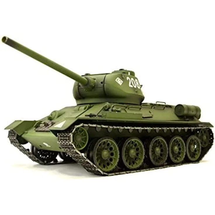 RC Panzer "Russischer T-34/85" 1:16 Heng Long -Rauch&Sound + Stahlgetriebe und 2,4Ghz - V6. 0