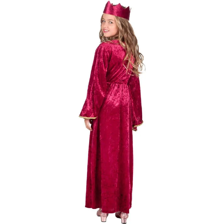 Boland 82142 - Kinderkostüm Renaissance Königin, für Mädchen zwischen 4 und 6 Jahren, ca. 120-130 cm, Kleid, Krone, Verkleidung, Prinzessin, Mittelalter, Mottoparty, Karneval – Bild 2