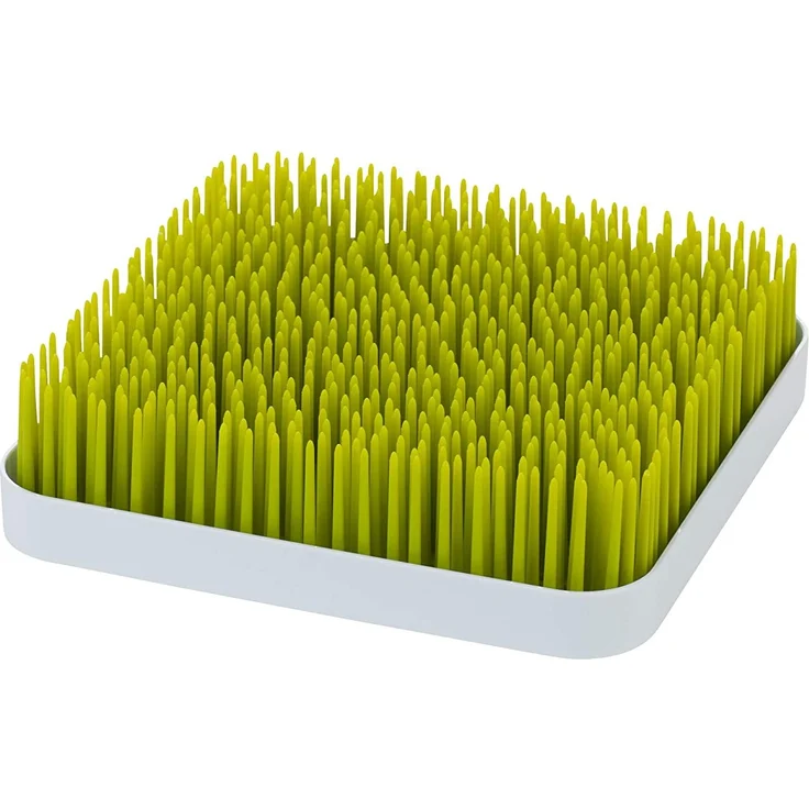 Boon GRASS Abtropfgestell mit praktischer Auffangschale für die Küche, Stylisches zweiteiliges Trockengestell in Grün, Baby Erstausstattung, Trockenständer für Babyflaschen, Baby Zubehör – Bild 1