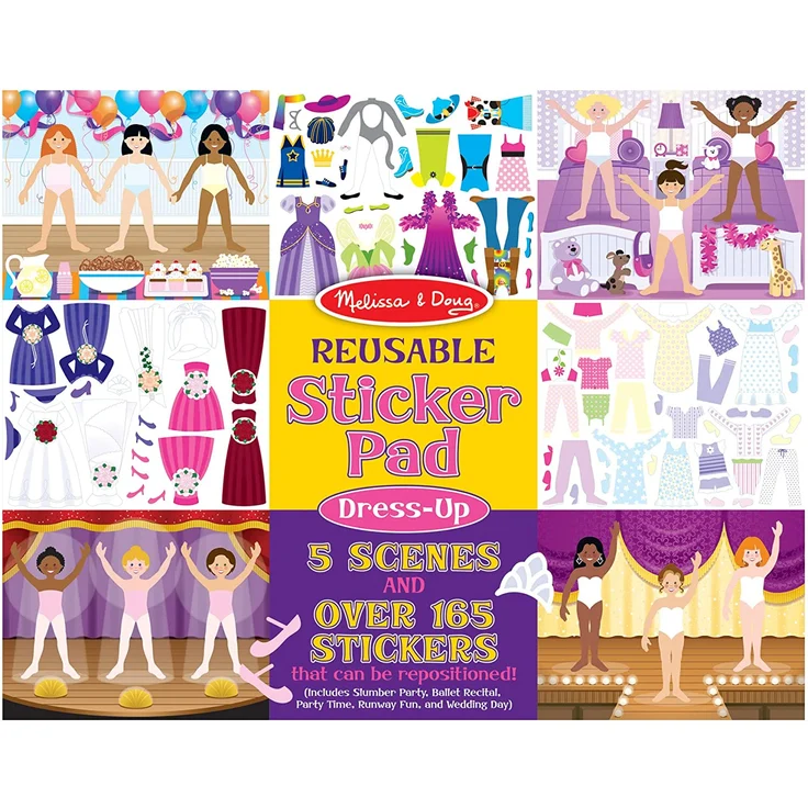 Melissa & Doug wiederverwendbares Stickerbrett – Verkleidung | Aktivitätsbrett | Stickerbrett | 3+ | Geschenk für Jungen oder Mädchen – Bild 1