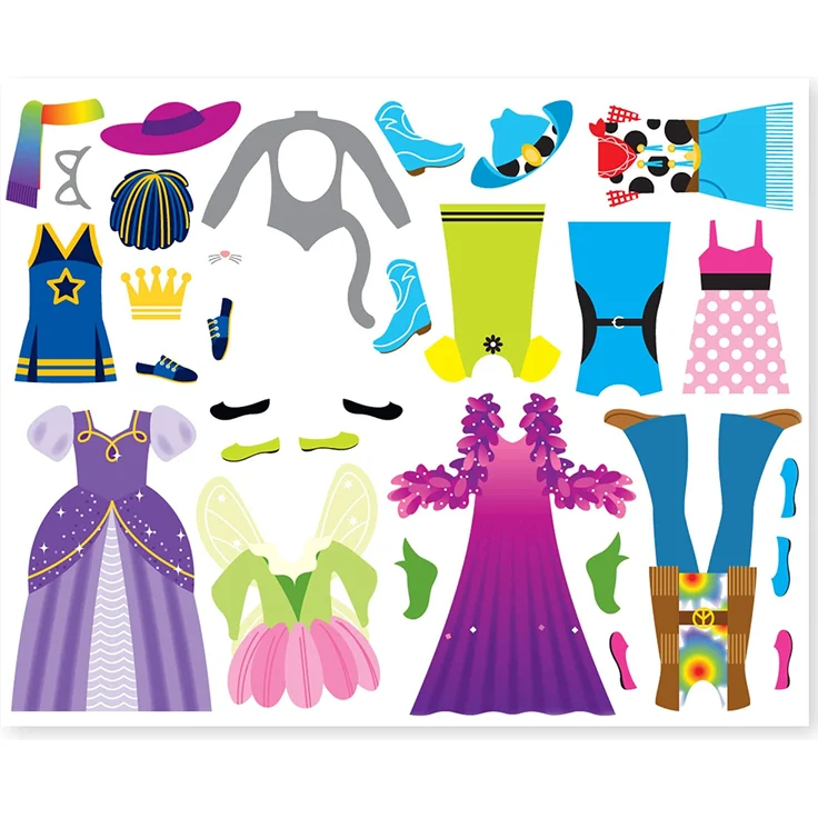 Melissa & Doug wiederverwendbares Stickerbrett – Verkleidung | Aktivitätsbrett | Stickerbrett | 3+ | Geschenk für Jungen oder Mädchen – Bild 7