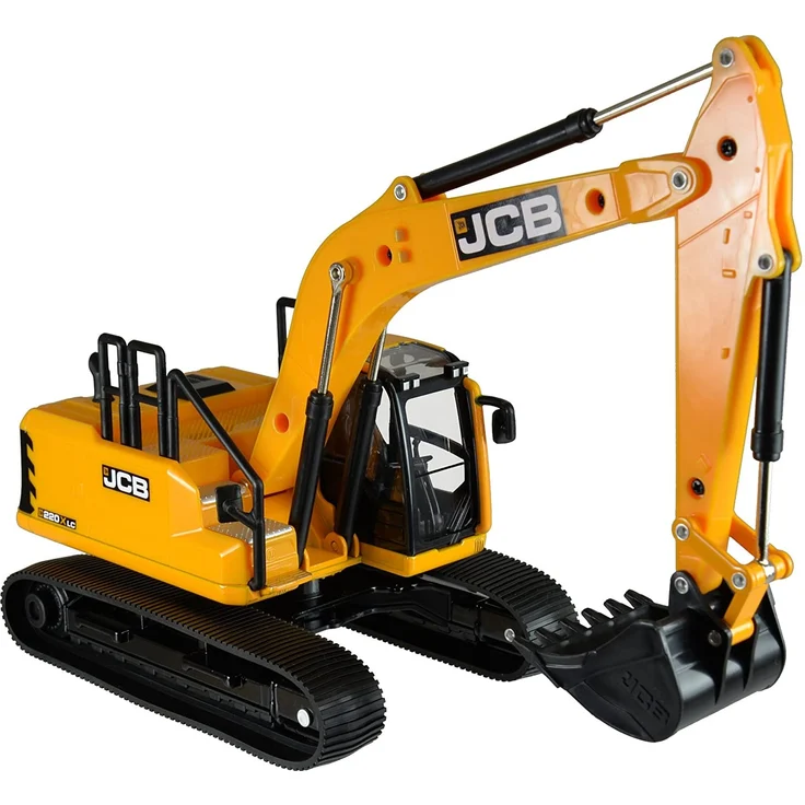 JCB 220X LC Kettenbagger, Britains Schiebe Spielzeug aus hochwertigem Material im Maßstab 1:32, interaktives Push Toys Spielzeug ab 3 Jahren, für Fans von originalgetreuen Nachbildungen – Bild 1