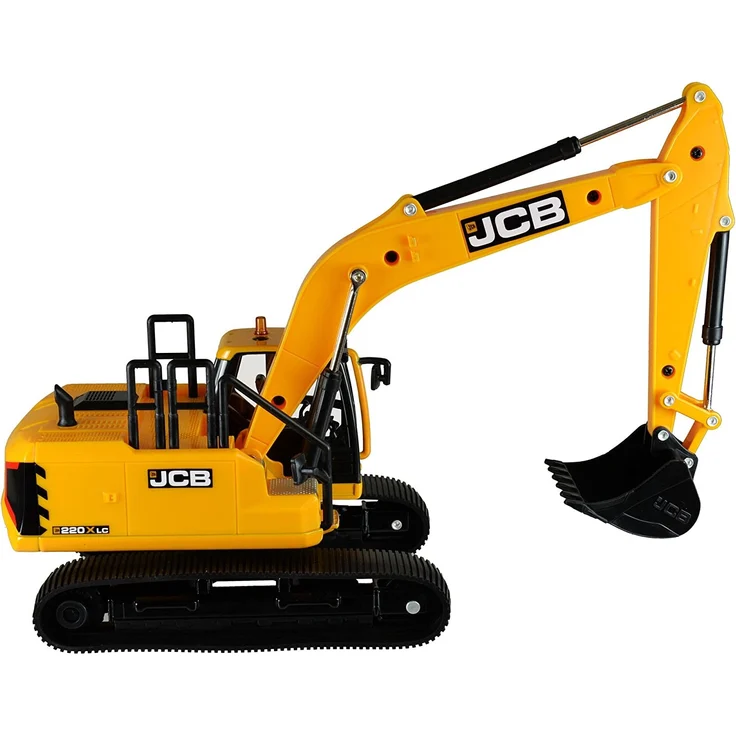 JCB 220X LC Kettenbagger, Britains Schiebe Spielzeug aus hochwertigem Material im Maßstab 1:32, interaktives Push Toys Spielzeug ab 3 Jahren, für Fans von originalgetreuen Nachbildungen – Bild 2