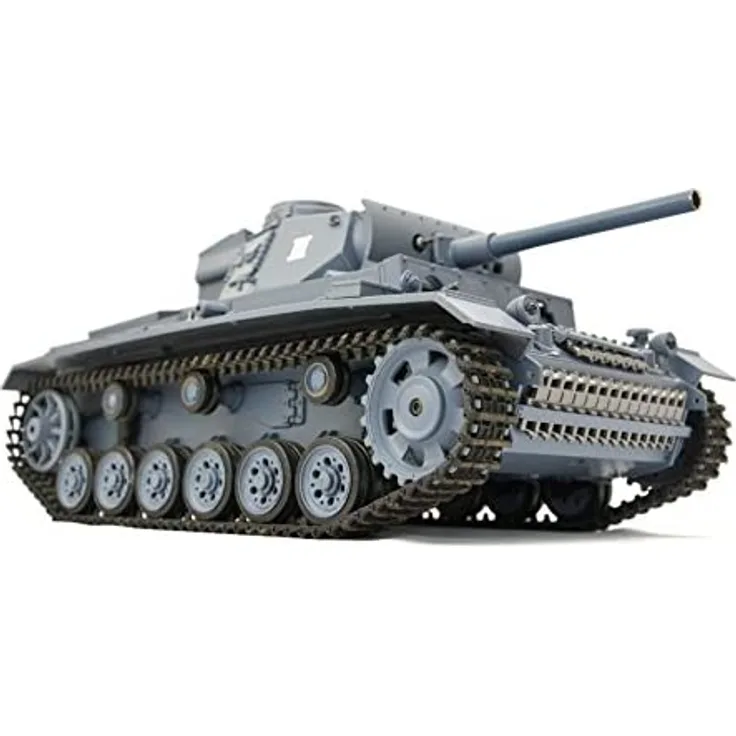 RC Panzer "Kampfwagen III" 1:16 Heng Long -Rauch&Sound - mit Stahlgetriebe und 2,4Ghz Fernsteuerung - V7. 0