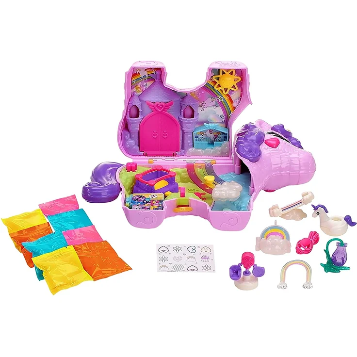 Polly Pocket GVL88 - Polly Pocket Einhorn-Party Spielset, Polly und Lila Puppe und über 25 Überraschungen – Bild 7