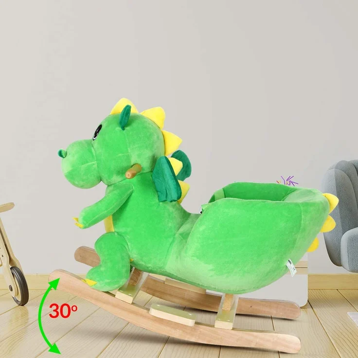Schaukeltier Schaukelpferd Plüsch Schaukelspielzeug Wippe Kinder Baby Spielzeug – Bild 7