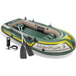 Intex 68380NP 'Seahawk 3', Schlauchboot-Set, max. Tragkraft 360 kg, bis zu 3 Personen, grün