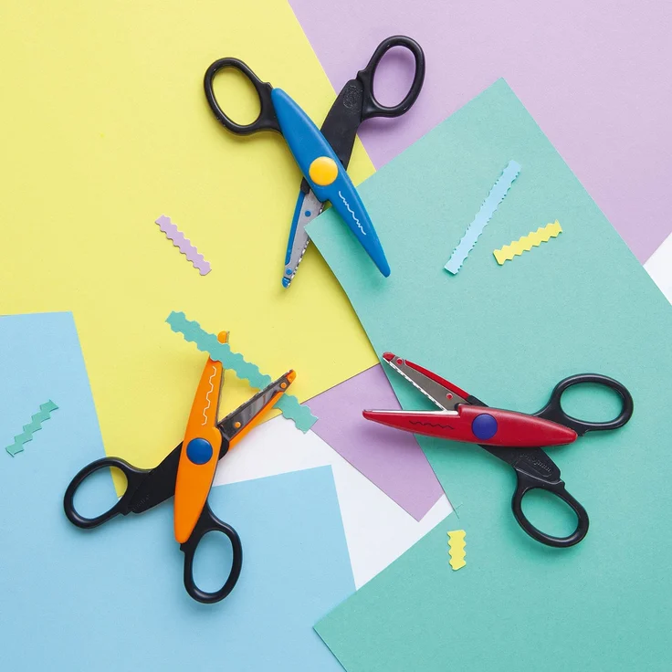 folia 799/2 - Konturenscheren Set, Bastelscheren, 2 Stück, sortiert mit verschiedenen Schnittmustern – Bild 2