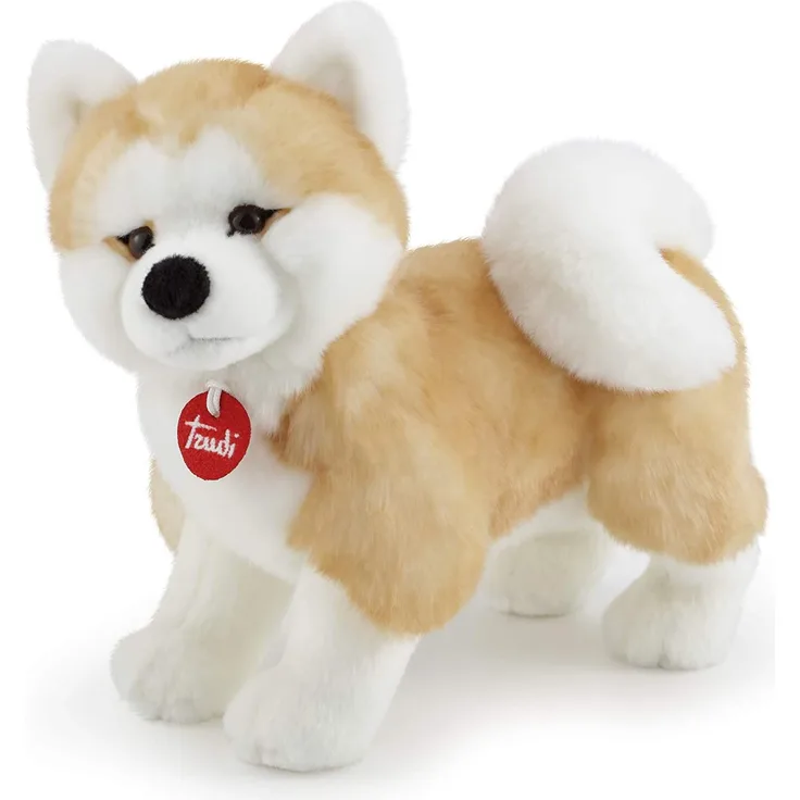 Trudi 22664 Plüsch Hund, Beige/Weiß