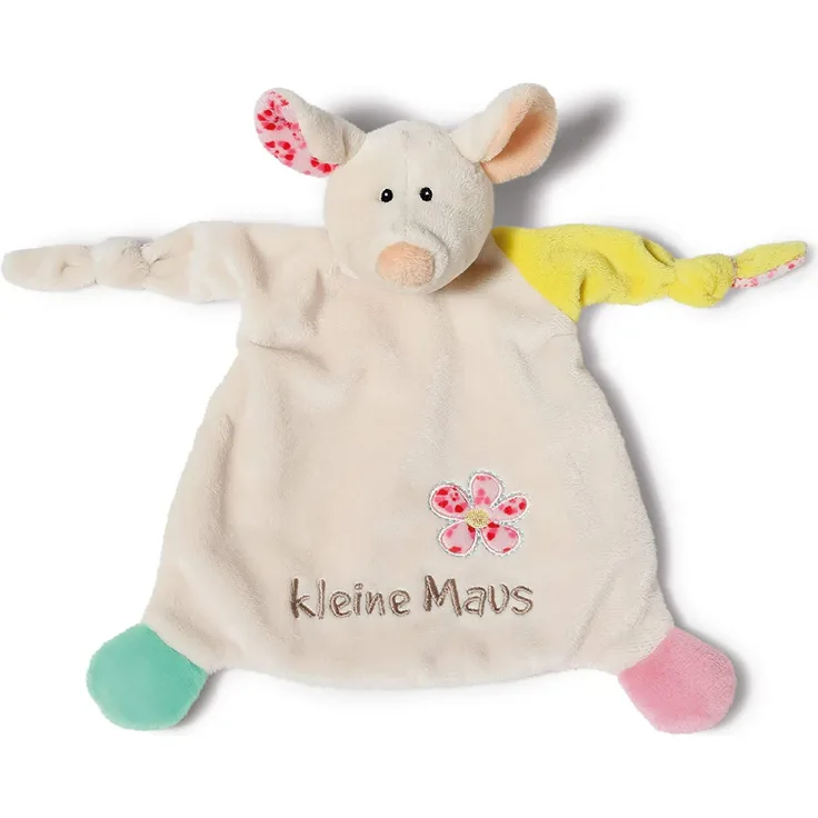 NICI Schmusetuch Maus ‚Kleine Maus´ 25x25 cm – Maus Schnuffeltuch ab 0+ Monaten – Kuscheltuch für Babys & Kleinkinder – Baby Kuscheltier / Schnuffeltuch – Baby Schmusetuch für Mädchen & Jungen – 40039