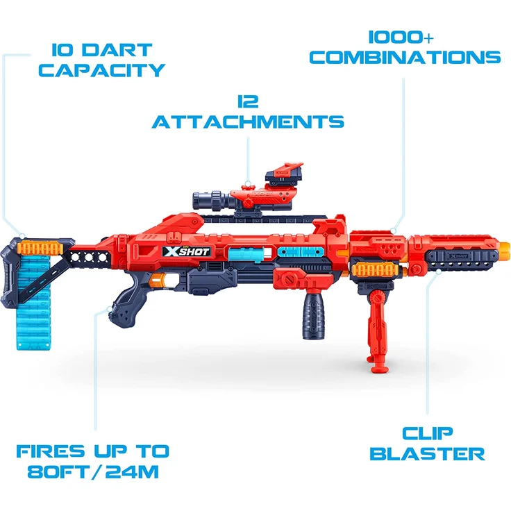 X-Shot Excel Regenerator Schaumstoffdart-Blaster, 1000+ Kombinationen (48 Darts) – Bild 4