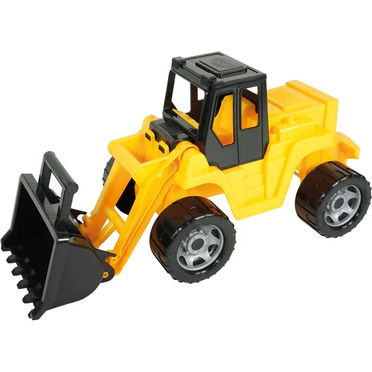 Lena 02048 - Starke Riesen Schaufellader, Radlader ca. 64 cm, Giga Truck in gelb und schwarz, Ladeschaufel mit Bediengriff, Ladefahrzeug für Kinder ab 3 Jahre