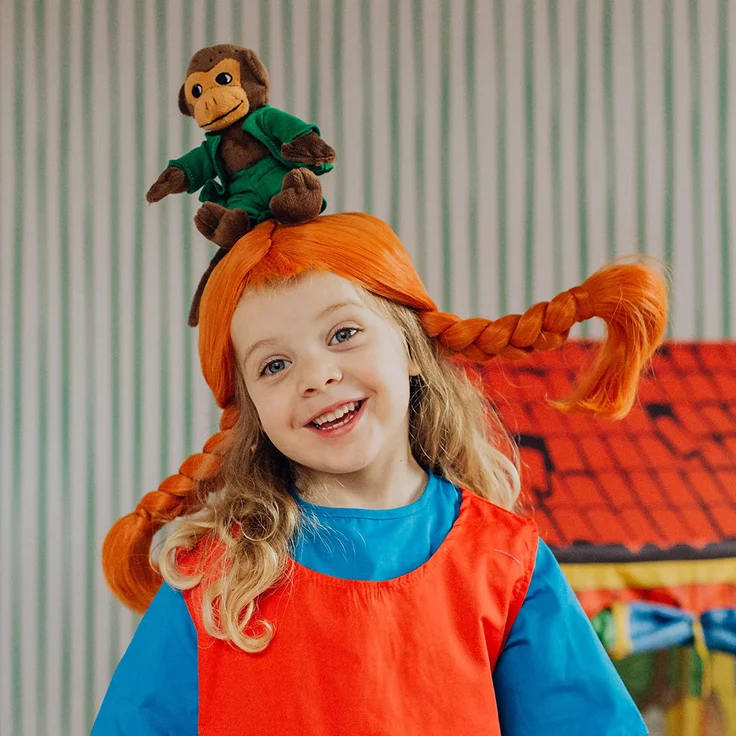 Micki & Friends 44371700 - Herr Nilsson Puppe 23 cm - Pippi Langstrumpfs AFFE als Stoffpuppe - Teddy - Plüschpuppe Kuscheltier - abnehmbare Kleidung - ab 0+ Monate – Bild 3