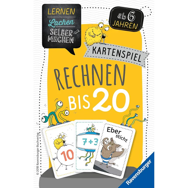 Ravensburger 80349 Lernen Lachen Selbermachen: Kartenspiel Rechnen bis 20