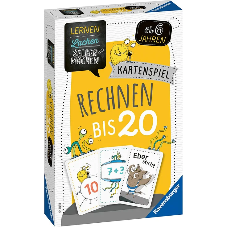 Ravensburger 80349 Lernen Lachen Selbermachen: Kartenspiel Rechnen bis 20 – Bild 2