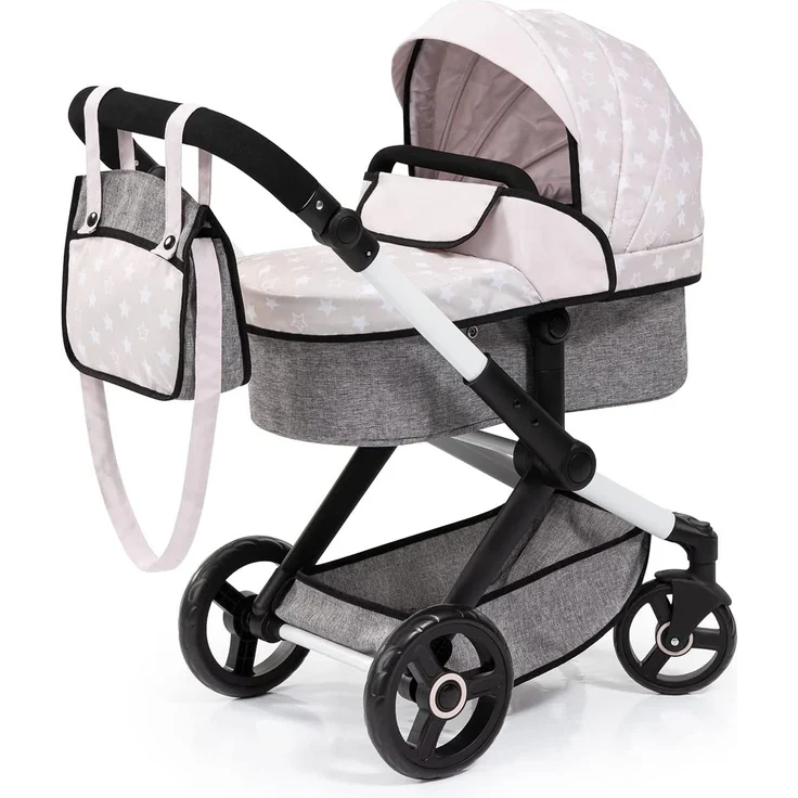 Bayer Design Kombi-Puppenwagen Xeo Sterne beige grau – Bild 1