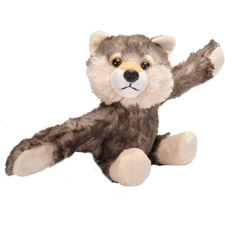 Wild Republic Huggers Schnapparmband Kuscheltier, Plüschtier, Wolf 20 cm