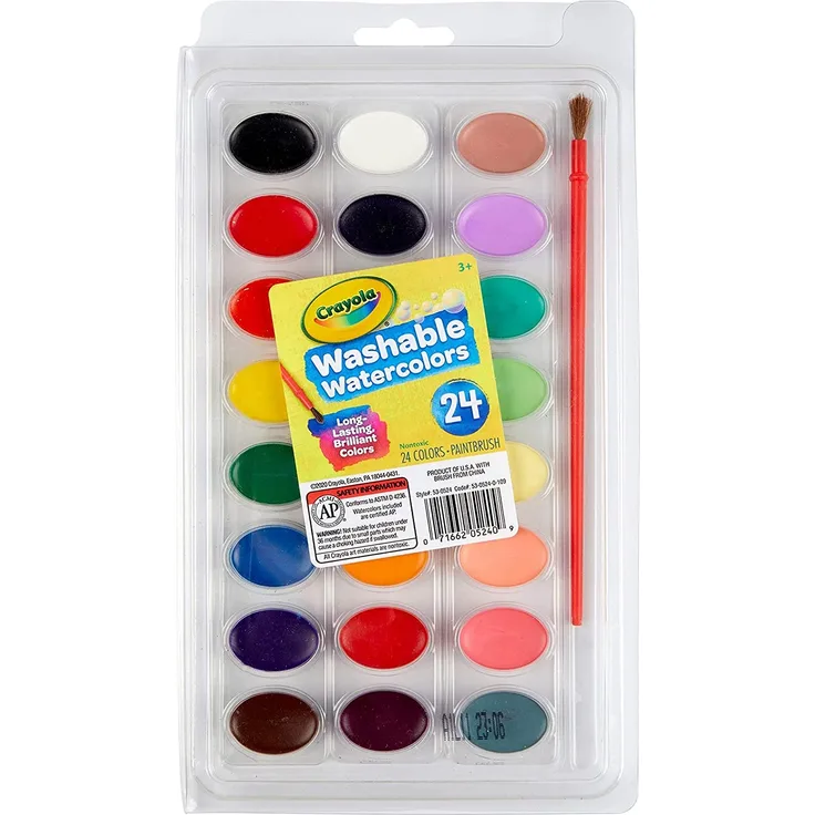 CRAYOLA – 53 – 0524-e-000 – Set Kreative Freizeitbeschäftigungen, – Mischpalette waschbar – 24 Farben