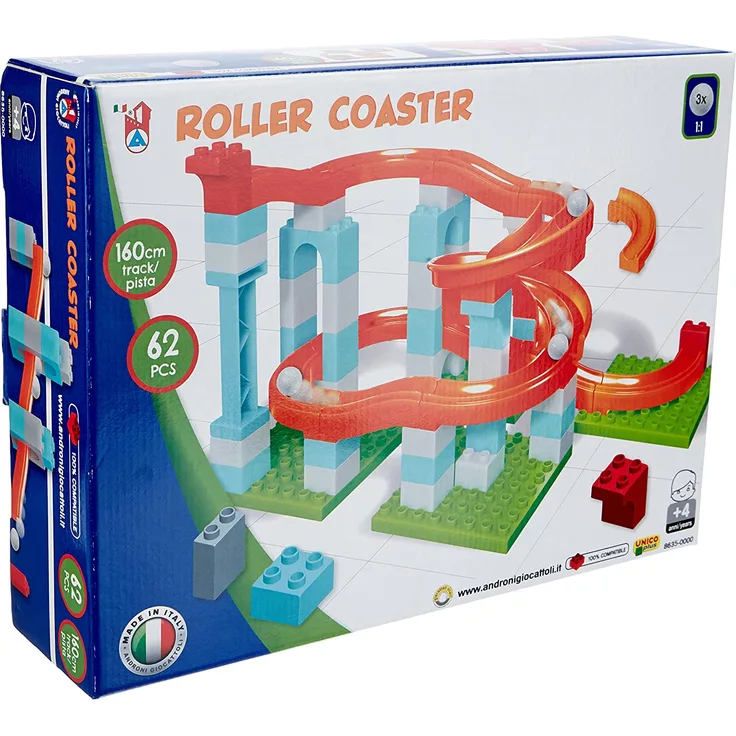 Simba 104114486 - Androni Kugelbahn, Roller Coaster, 62 Teile