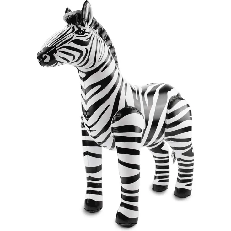 aufblasbares Zebra 60 x 55 cm schwarz/weiß
