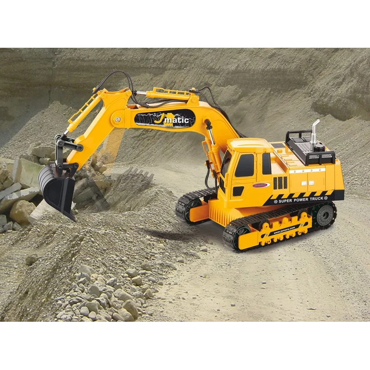 RC Bagger J-Matic Jungen 2,4 Ghz gelb 1:27 – Bild 4