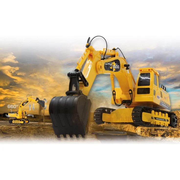 RC Bagger J-Matic Jungen 2,4 Ghz gelb 1:27 – Bild 3