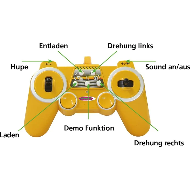 RC Bagger J-Matic Jungen 2,4 Ghz gelb 1:27 – Bild 5