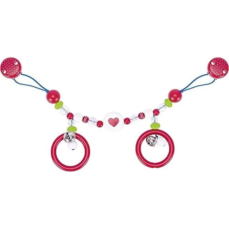 Heimess Kinderwagen Kette mit Clips (Herz)