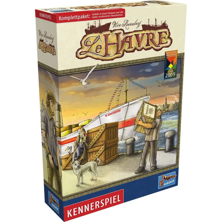 Lookout Games 22160029 - Le Havre, Kennerspiel - Komplettpaket (mit Le Grand Hameau und allen bisherigen Bonuskarten)