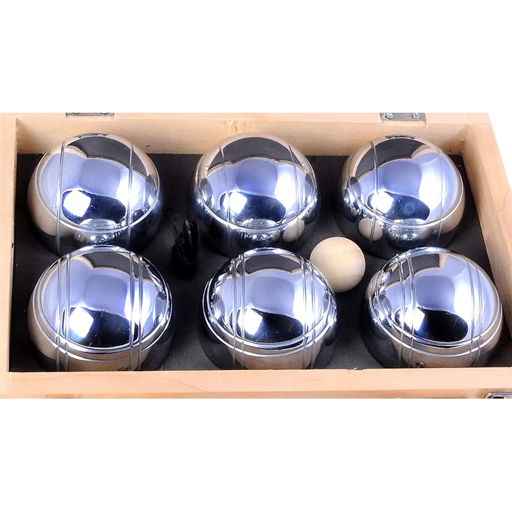 6 Boule Kugeln im edlen Holzetui – Bild 2