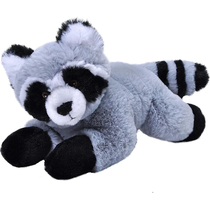 Kuscheliger Waschbär Ecokins Mini junior 20 cm Plüsch grau