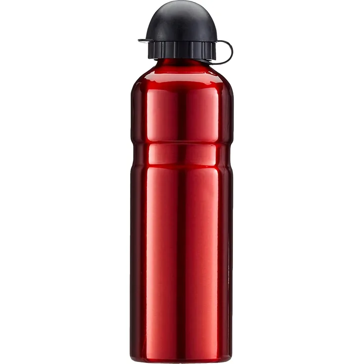 Trinkflasche Alu 750ml, rot mit Deckel