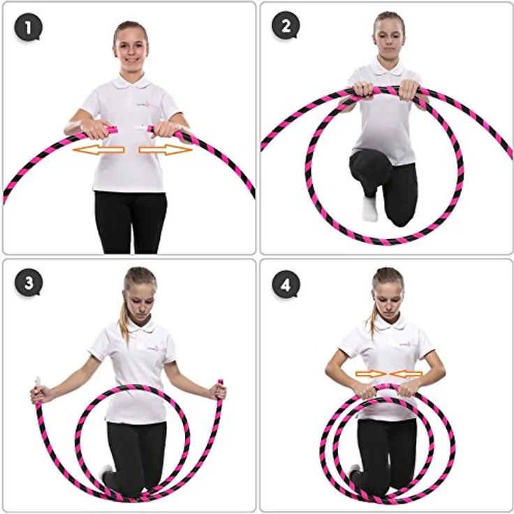 Hula Hoop Reifen für Anfänger Ø100cm Gelb – Bild 4
